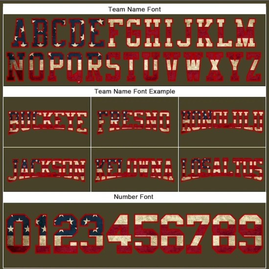 Custom Stitched Olive Vintage USA Flag Red-Cream Football Pullover Sweatshirt Salute To Service Hoodie