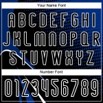 Custom Black Thunder Blue-White Lines And Dots Sublimation Volleyball Uniform Jersey