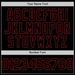 Custom Black Red Line Authentic Baseball Jersey