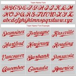 Custom White Red Pinstripe Red-Black Authentic Baseball Jersey