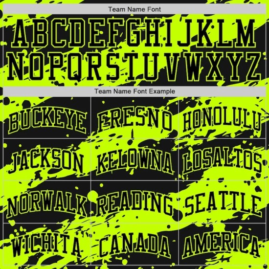 Custom Black Neon Green Splash Round Neck Sublimation Basketball Suit Jersey
