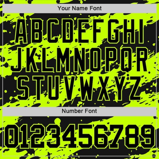 Custom Black Neon Green Splash Round Neck Sublimation Basketball Suit Jersey