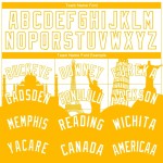 Custom White Gold Holiday Travel Monuments Silhouette Authentic City Edition Basketball Jersey