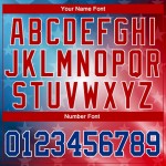 Custom Black Royal-Red 3D American Flag Fashion Authentic Baseball Jersey